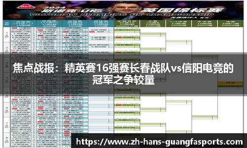 焦点战报:精英赛16强赛长春战队vs信阳电竞的冠军之争较量